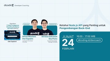 Developer Coaching #83 : Back-End | Ketahui Node.js API yang Penting untuk Pengembangan Back-End