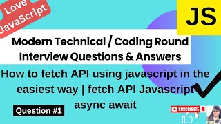 How to fetch API using javascript in the easiest way | fetch API Javascript | async await