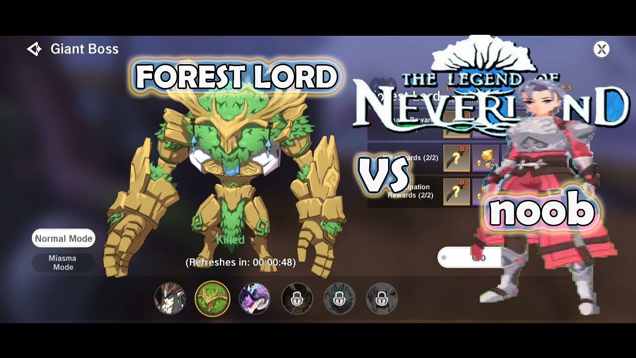 Scholar vs Forest Lord The Legend of Neverland YouTube