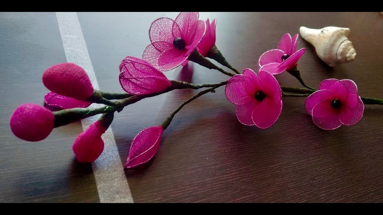 Nylon Stocking Flower DIY Craft By Shivani YouTube