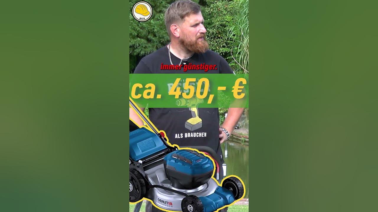 Kein Benzin? AkkuRasenmäher am LIMIT!!! bosch milwaukee test 