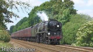 35018 "British India Line" arrives onto the Swanage Railway 05/06/2024