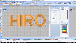 既成書体を用いた文字刺繍データ作成の様子