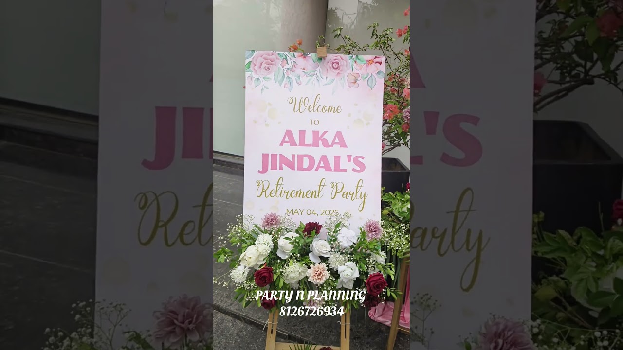 RETIREMENT PARTY FLOWER DECOR | RETIREMENT DECOR | RETIREMENT FLOWER DECORATION AT HALL