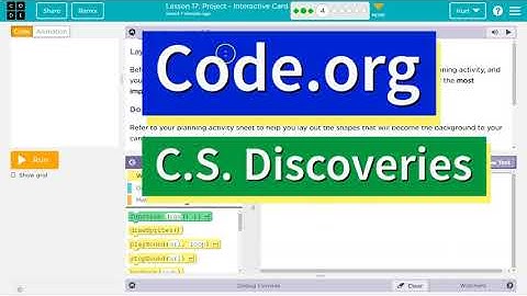 Code.org Lesson 18.3 Project - Interactive Card | Tutorial with Answers | Unit 3 CS Discoveries