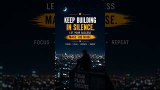 Keep Building In Silence 🤐🤙 shorts #healing #peace #deep #alone #fyp #confidence
