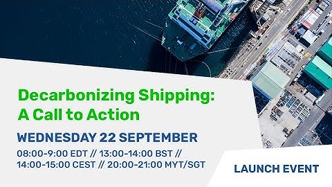 Decarbonizing Shipping: A Call to Action