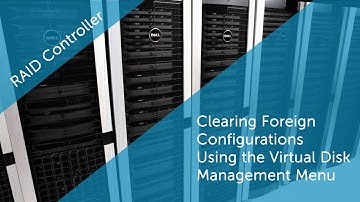 Clearing Foreign Configuration Using Virtual Disk Management Menu
