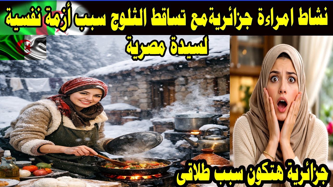 #شاهد نشاط المرأة الجزائرية في الثلج يشعل الجدل ويشعل أزمة زوجية في مصر!