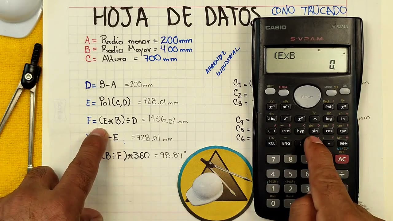 ✅ como trazar un Tronco de Cono por Cálculo