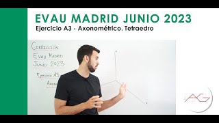 CORRECCIÓN EVAU MADRID 2023 - Axonométrico. Tetraedro (A3)