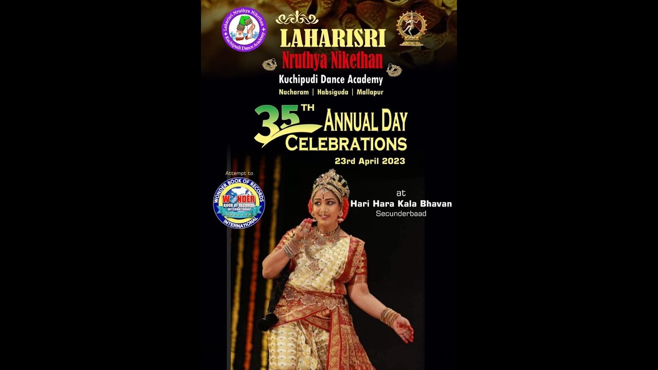 LAHARISRI Nruthya Nikethan ll kuchipudi Dance Academy 35th Annual Day Celebrations ll LIVE