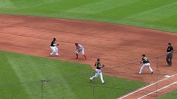 CIN@PIT: Marte throws out Frazier trying for second