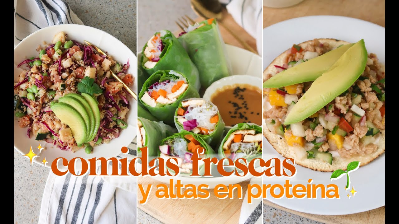 Comidas FRESCAS y ALTAS en PROTEÍNA | fit vegan 🌱