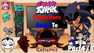 Friday Night Funkin MOD characters React To Sonic.exe Returns (Manual blast & fate, etc…) Part4/8