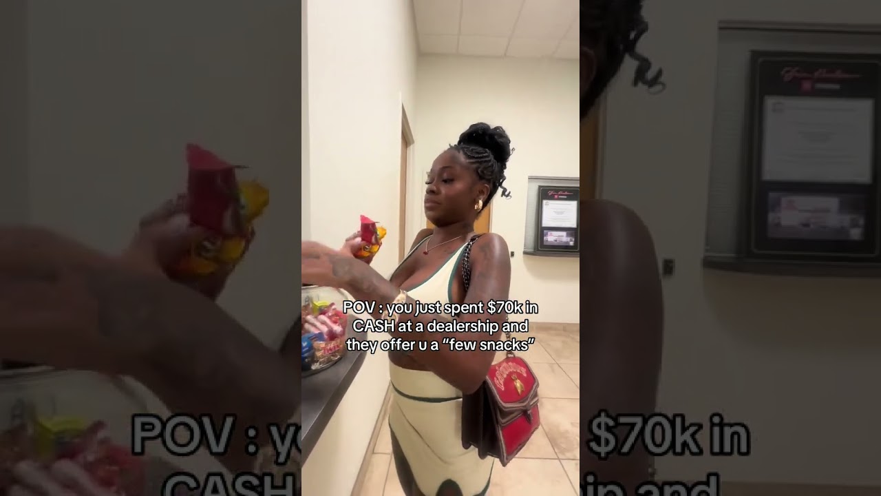 You just spent $70k in CASH at a dealership and they offer u a "Few Snacks"