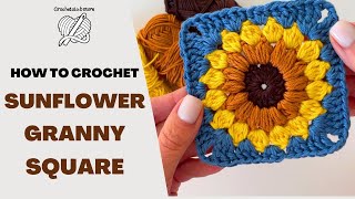 How to crochet the Sunflower Granny Square