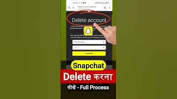 Snapchat Account Kaise Delete Kare | How To Delete Snapchat Account Permanently #Snapchat #Shorts