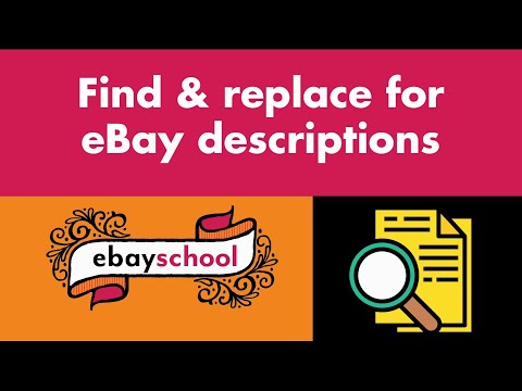 EBAY FIND AND REPLACE | tweak your descriptions in bulk