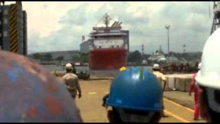 Anchor Handling Tug (AHT) supply vessel launching at Singapore