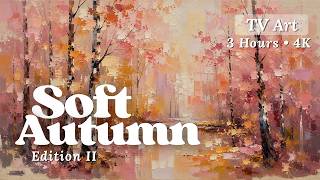 The Ultimate 4K Autumn Forest Screensaver | Pink Fall Oil Painting No Music screenshot 2