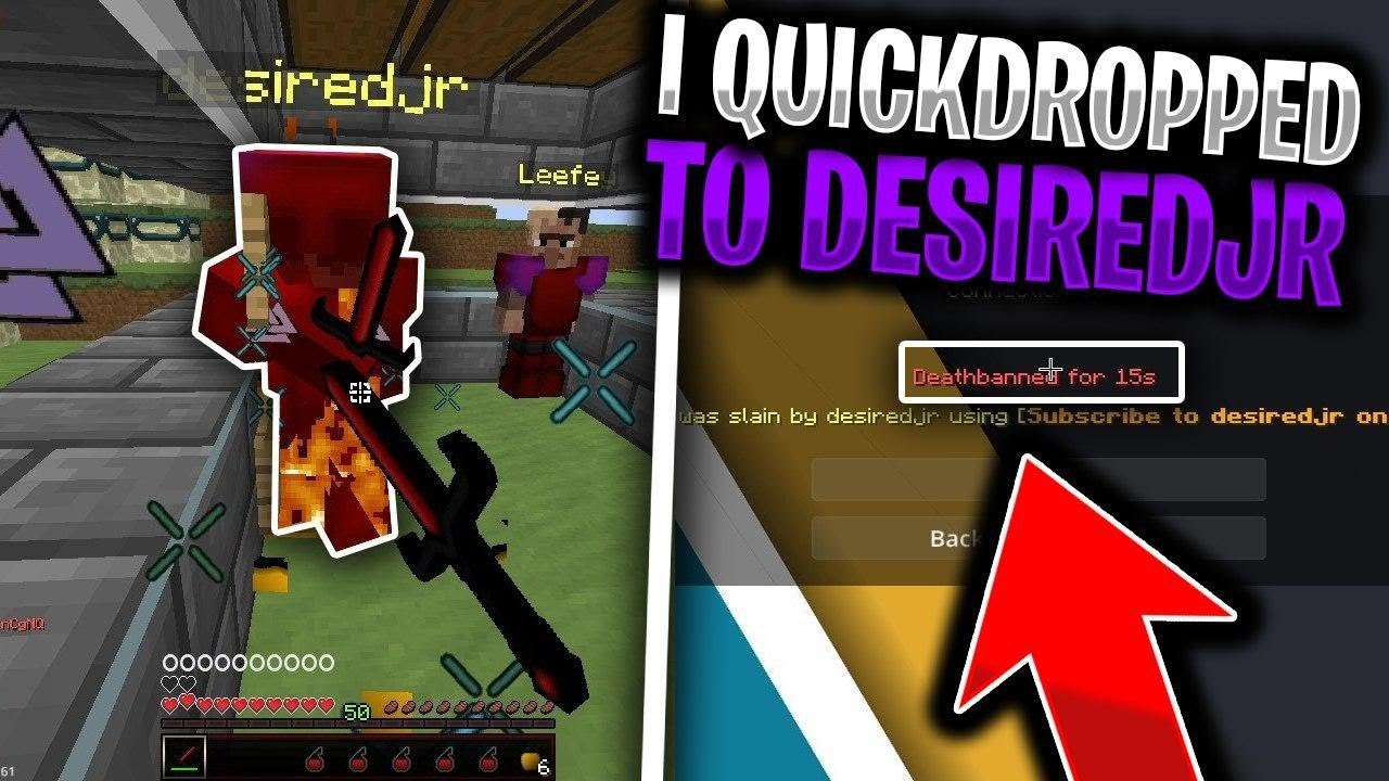 I QUICKDROPPED TO DESIREDJR *HILARIOUS REACTION* + HE /PANIC ABUSED (BANNED) I FaithfulMC (2)