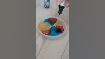 Will alcohol ink work with UV resin?! Results at the end! #diy #resin #resinart #shorts #alcoholink