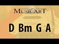 Guitar backing track in D Major  - Pop style