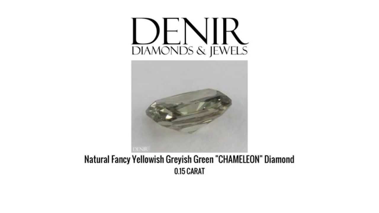 0.15 Carat - Natural Fancy Yellowish Greyish Green Chameleon Diamond