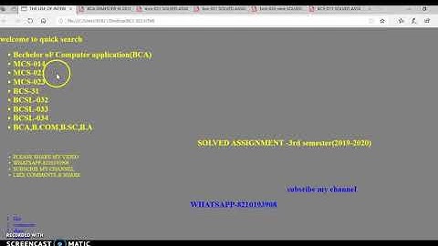 BCS-031 (3rd semester all sub...)SOLVED ASSIGNMENT:019-20