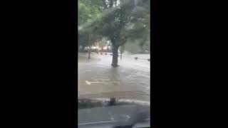 Hurricane-blown water floods New Bern streets