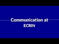 Interview on communications at ecrin