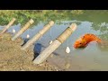 Unique Hook Fishing Technique | Hunting Big Fish By Hook in River | River Fishing