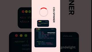 Only CSS SPINNER #HTML #CSS #WebDesign #Tutorial #WebDevelopment #CreativeCoding #CSS3 #HTML5