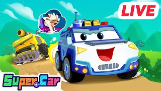 LIVE🔴 Protecting Friends | Car Cartoon | Kids Cartoon | Super Car- Cars World