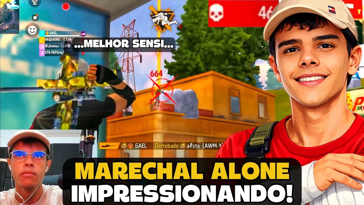 MARECHAL DEIXOU OS ALEATÓRIOS IMPRESSIONADO COM A SUA SENSI NA RANK! FREE FIRE - MARECHAL HIGHLIGHTS