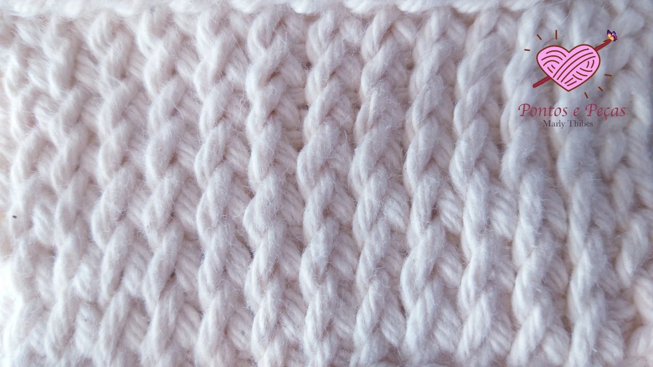 PONTO TORCIDO EM CROCHÊ TUNISIANO TUTORIAL MARLY THIBES