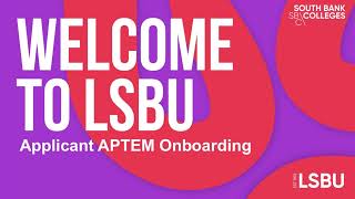 APTEM Applicant Onboarding Journey