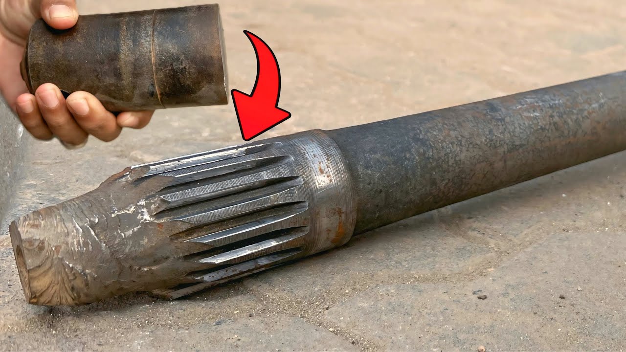 How to Make New Axle Teeth from Scrap Iron – Metalworking Hack || Turning Scrap Iron into Axle Teeth