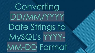 Converting DD/MM/YYYY Date Strings to MySQL