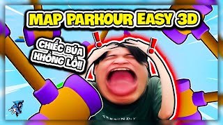 Siro Cay Cú Parkour Map Easy 3D Bị Búa Gõ Đầu Liên Tục Trong Mini World