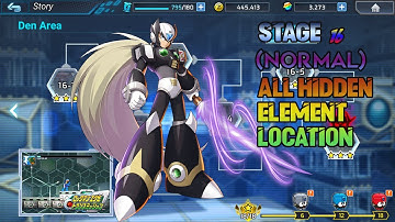 MegaMan X DiVE - Stage 16 (NORMAL) All Hidden Element Location