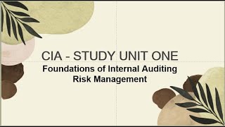 CIA Foundation of Internal Auditing Part 4