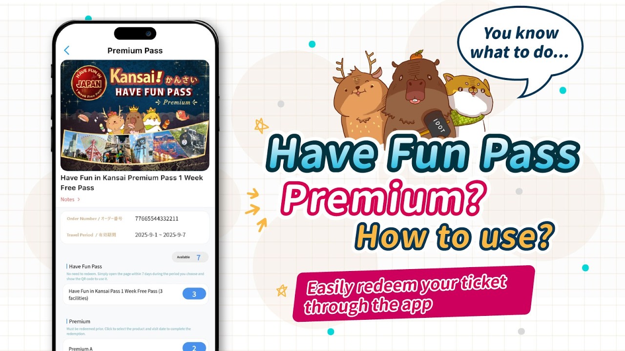 (2026ver)Have Fun Premium Pass ! A high-value package combining transportation,food, and attractions