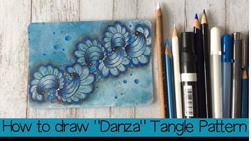 How to Draw "Danza" Tangle Pattern - Lesson 12