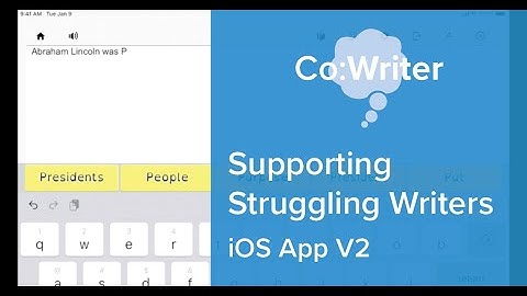 Co:Writer: Supporting Struggling Writers in iOS