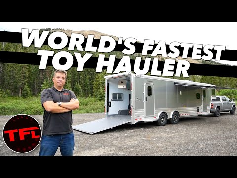 This Luxurious Cimarron Camping Trailer has a Huge 16-Foot Toy Hauler Garage!