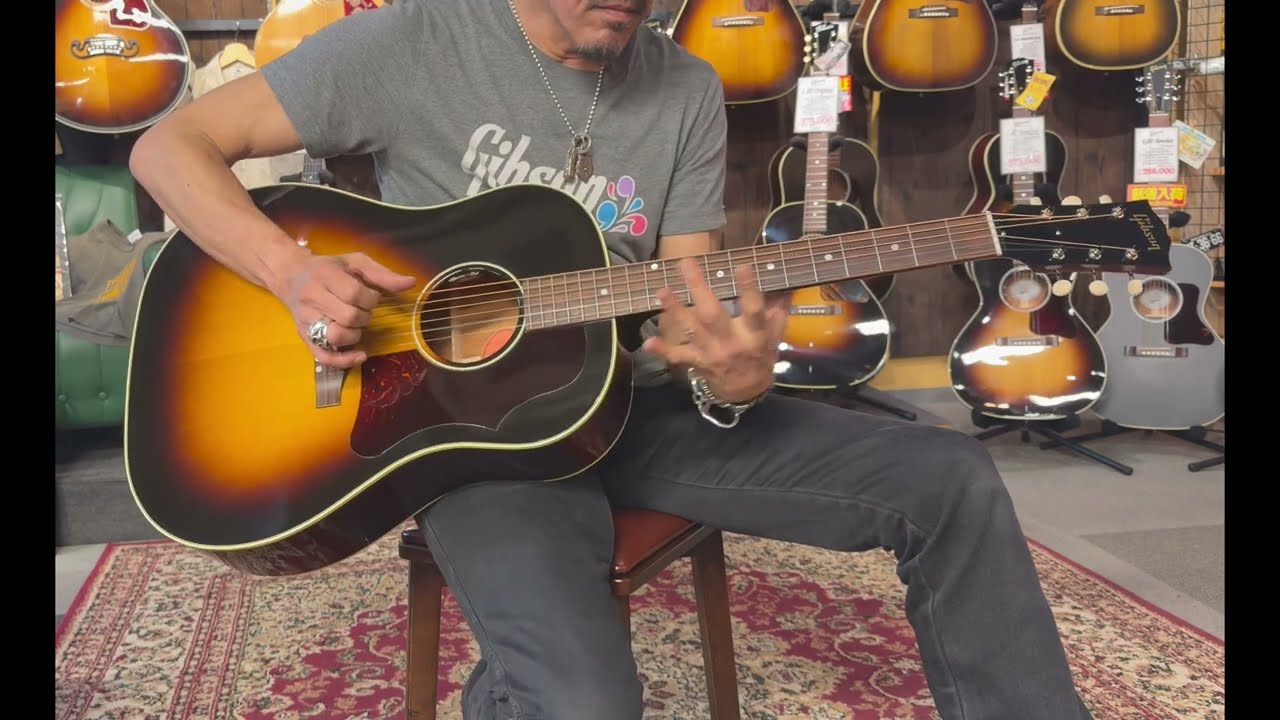 ギター YUJI NISHINOGibson / 1950s J-45 試奏動画】Gibson 1950s J-45 Original VS #20476042 - YouTube