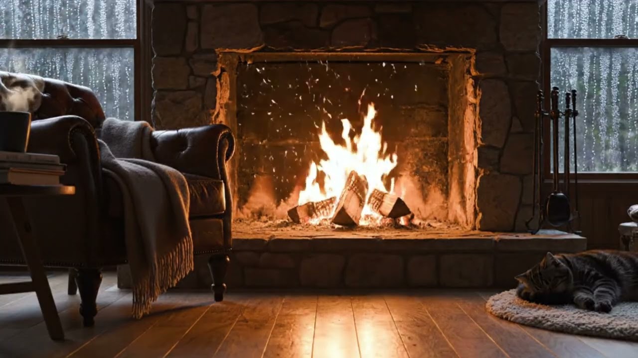 🔥 10 HOUR Fireplace Sounds with Crackling Logs for Deep Sleep, Insomnia Relief & Extreme Relaxation