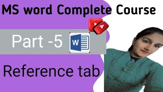 MS word reference tab || how to use reference tab in ms word || Reference tab in details